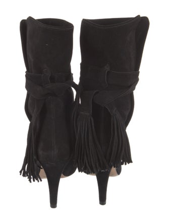 Chloé Suede Tassel Accents Boots