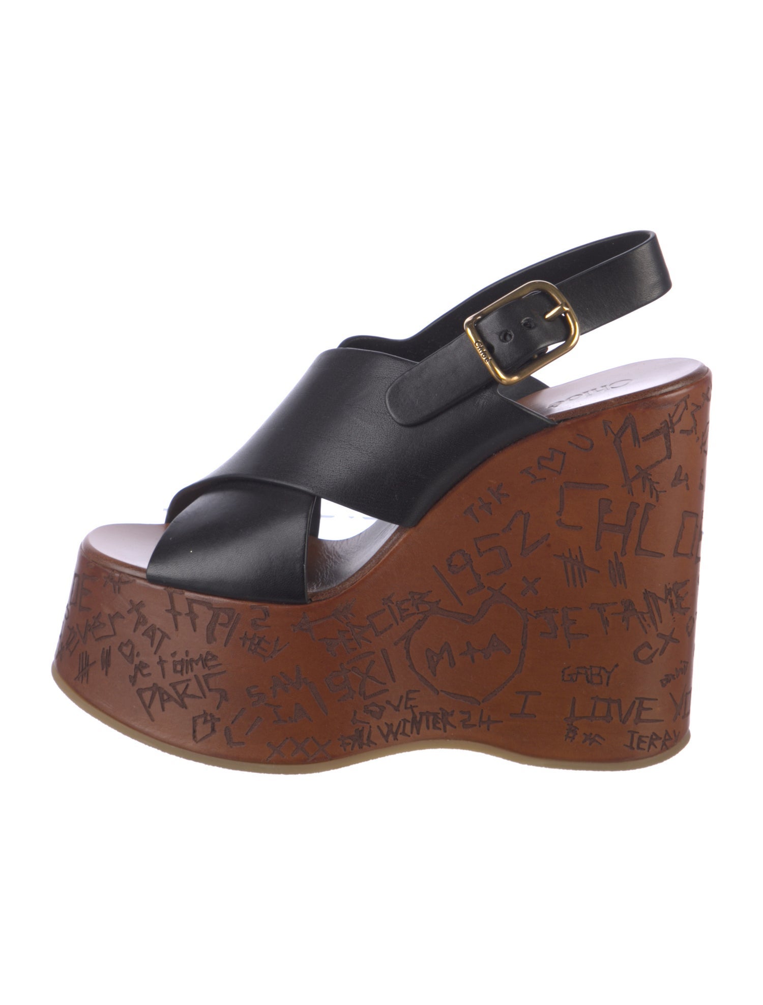 Chloé Leather Slingback Sandals