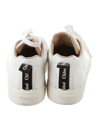 Chloé Leather Scalloped Accent Sneakers