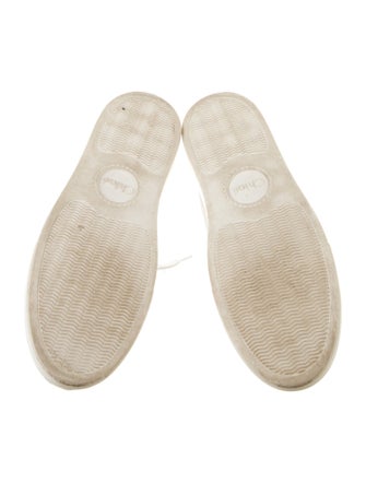 Chloé Leather Scalloped Accent Sneakers