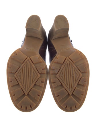 Chloé Leather Colorblock Pattern Boots