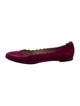 Chloé Suede Scalloped Accent Ballet Flats