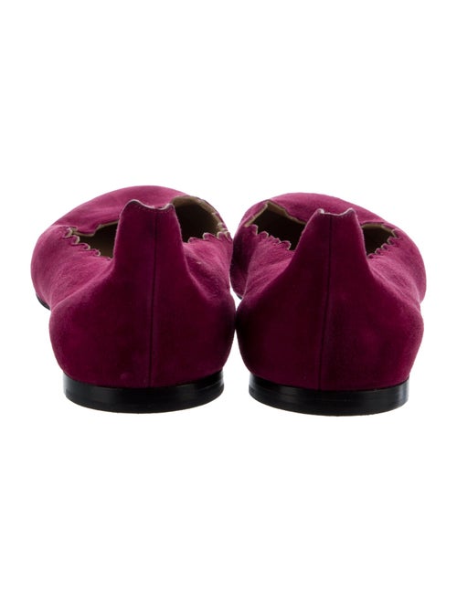 Chloé Suede Scalloped Accent Ballet Flats