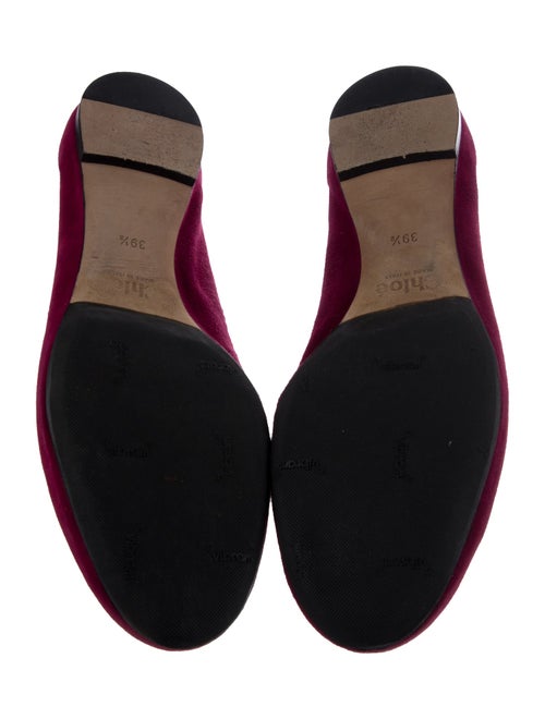 Chloé Suede Scalloped Accent Ballet Flats