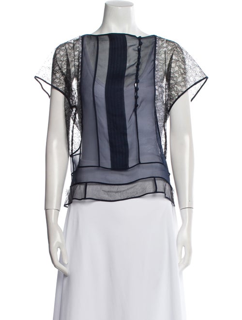 Chloé Silk Bateau Neckline Blouse