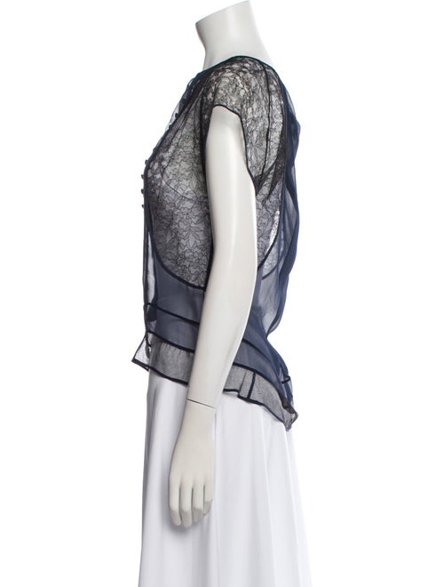 Chloé Silk Bateau Neckline Blouse