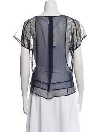 Chloé Silk Bateau Neckline Blouse