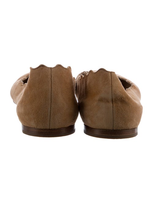 Chloé Suede Scalloped Accent Ballet Flats