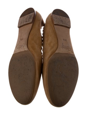 Chloé Suede Scalloped Accent Ballet Flats