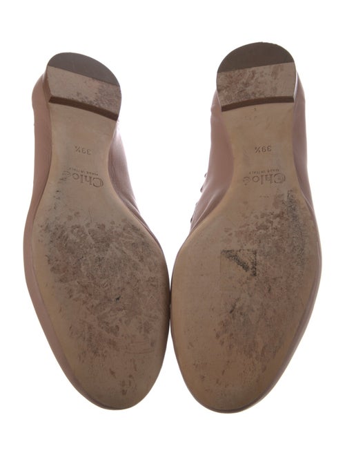 Chloé Leather Scalloped Accent Ballet Flats