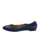 Chloé Suede Scalloped Accent Ballet Flats