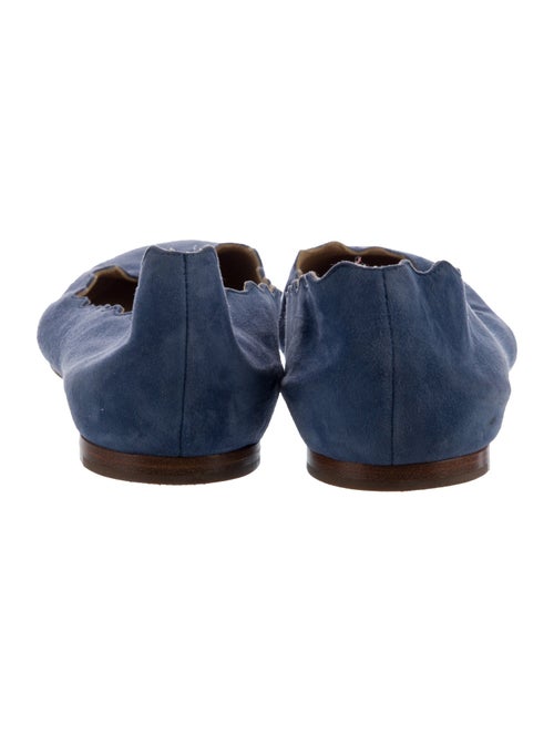 Chloé Suede Scalloped Accent Ballet Flats