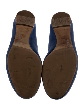 Chloé Suede Scalloped Accent Ballet Flats
