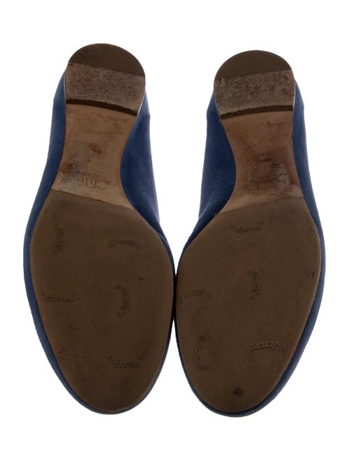 Chloé Suede Scalloped Accent Ballet Flats