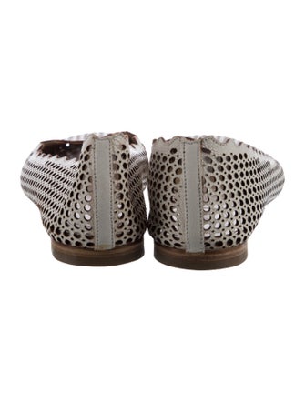 Chloé Leather Cutout Accent Ballet Flats