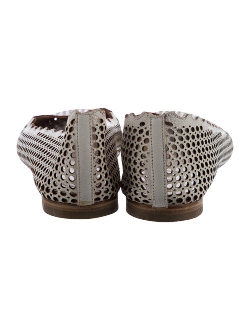 Chloé Leather Cutout Accent Ballet Flats