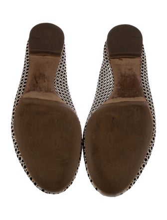 Chloé Leather Cutout Accent Ballet Flats