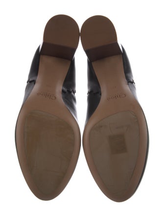 Chloé Leather Scalloped Accent Chelsea Boots