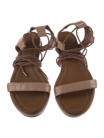 Chloé Crocodile Gladiator Sandals