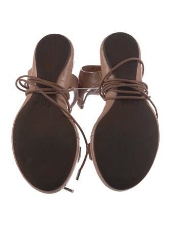 Chloé Crocodile Gladiator Sandals