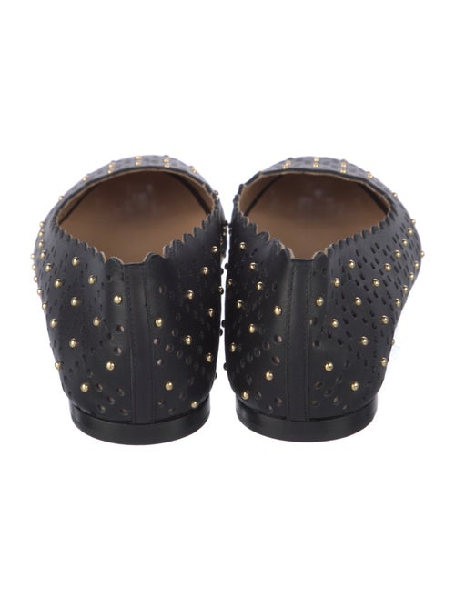 Chloé Leather Studded Accents Ballet Flats