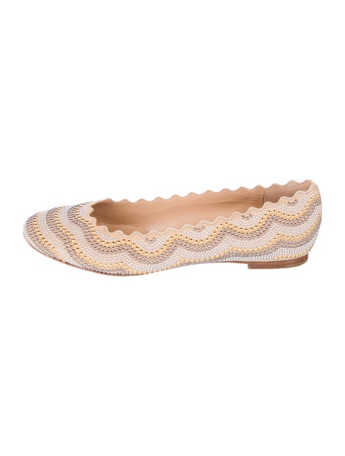 Chloé Suede Printed Ballet Flats