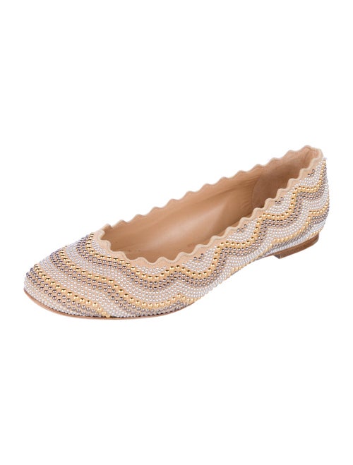 Chloé Suede Printed Ballet Flats