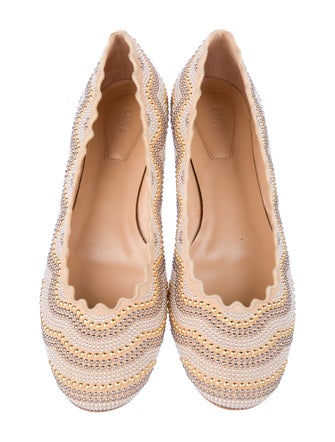 Chloé Suede Printed Ballet Flats