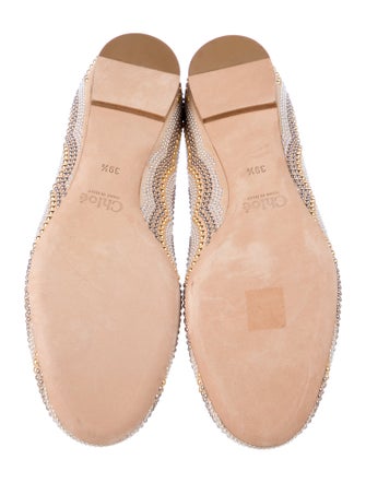 Chloé Suede Printed Ballet Flats