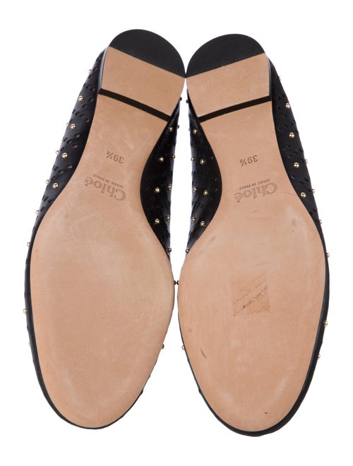 Chloé Leather Lasercut Accents Ballet Flats