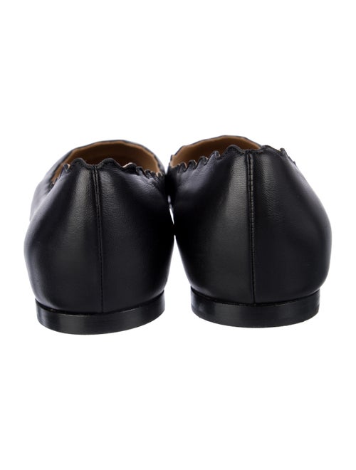 Chloé Leather Scalloped Accent Ballet Flats