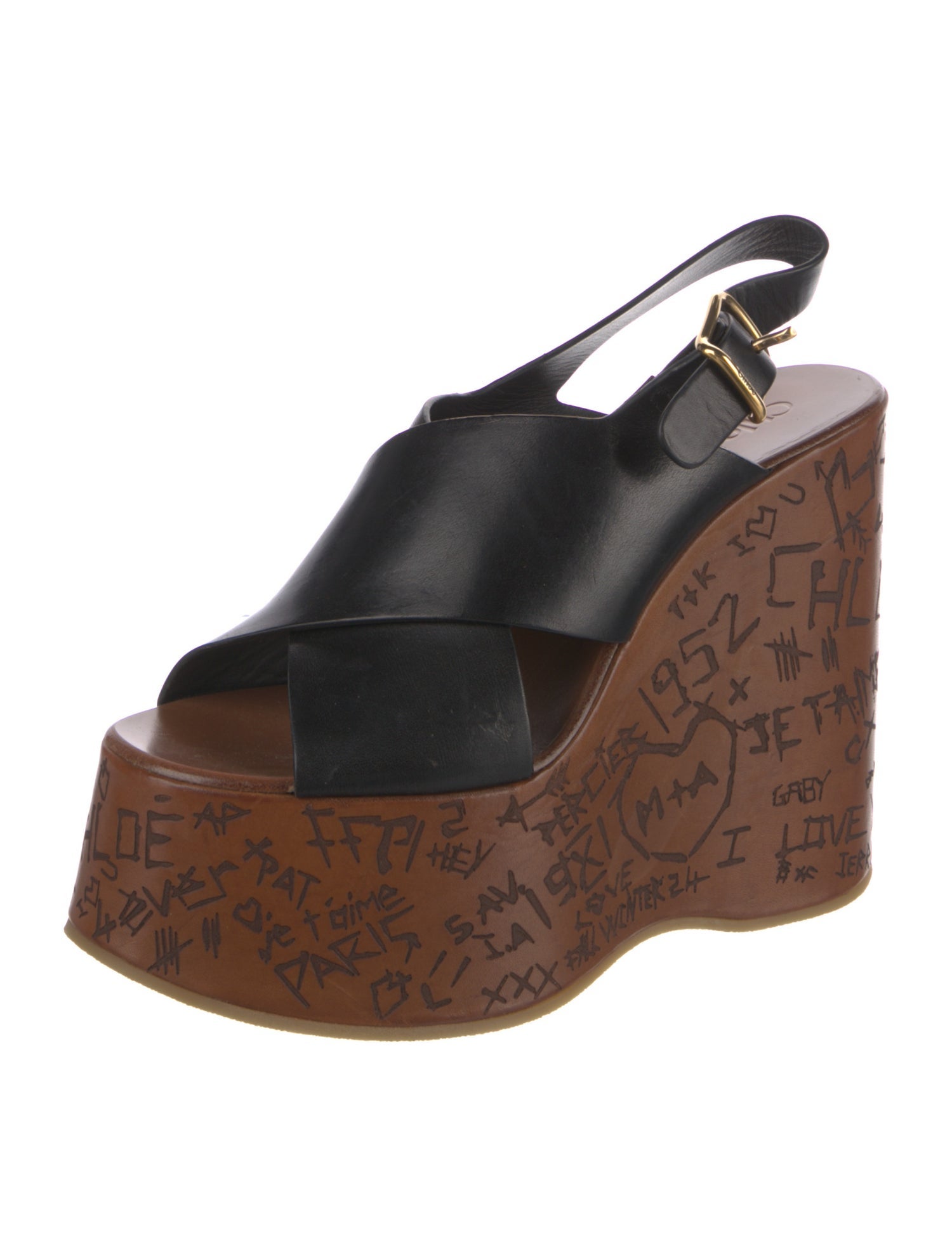 Chloé Leather Slingback Sandals