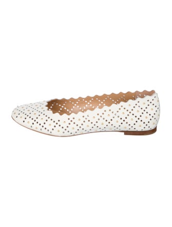 Chloé Leather Studded Accents Flats