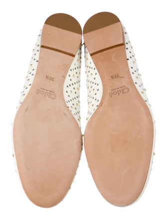 Chloé Leather Studded Accents Flats