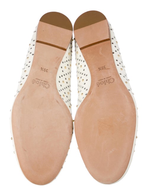 Chloé Leather Studded Accents Flats