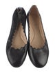 Chloé Leather Scalloped Accent Ballet Flats