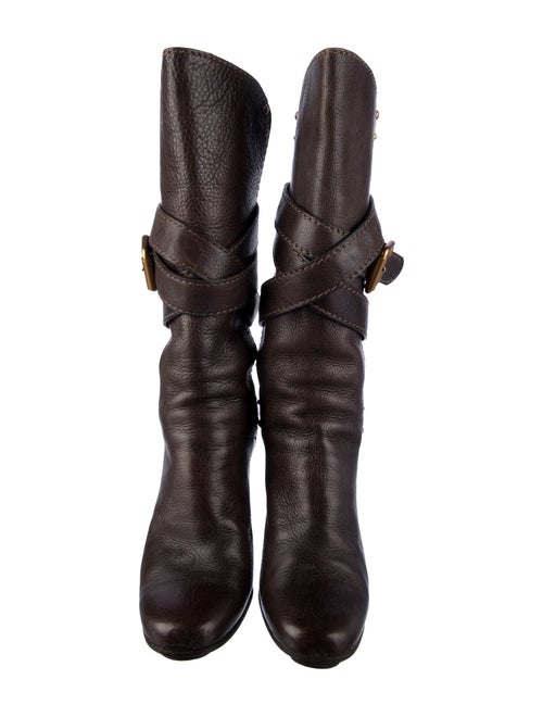 Chloé Leather Studded Accents Boots