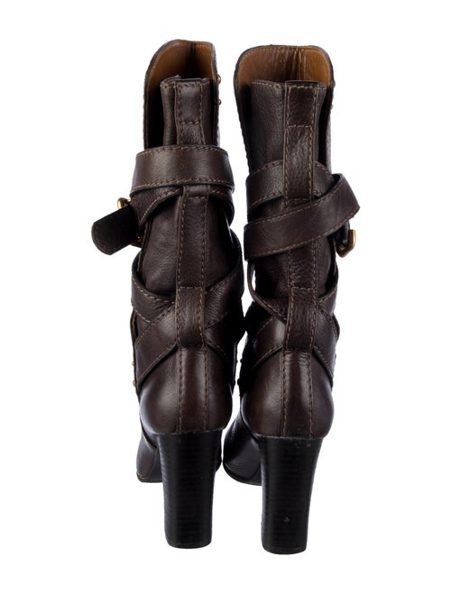 Chloé Leather Studded Accents Boots