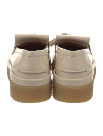 Chloé Leather Tassel Accents Loafers