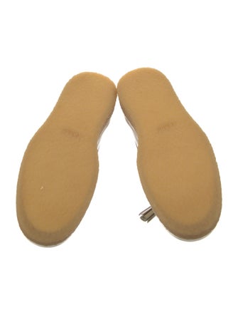 Chloé Leather Tassel Accents Loafers