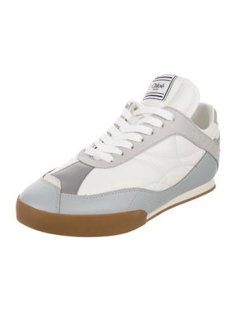 Chloé Leather Scalloped Accent Sneakers