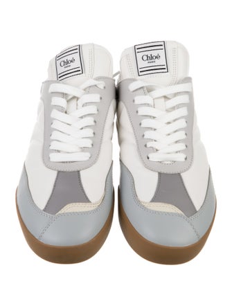 Chloé Leather Scalloped Accent Sneakers