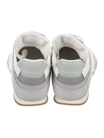 Chloé Leather Scalloped Accent Sneakers