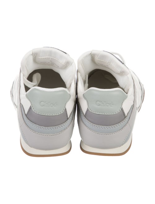 Chloé Leather Scalloped Accent Sneakers