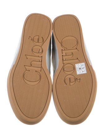 Chloé Leather Scalloped Accent Sneakers