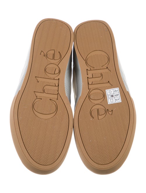 Chloé Leather Scalloped Accent Sneakers