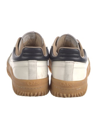 Chloé Leather Lasercut Accents Sneakers