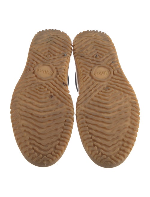 Chloé Leather Lasercut Accents Sneakers