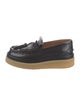 Chloé Leather Tassel Accents Loafers