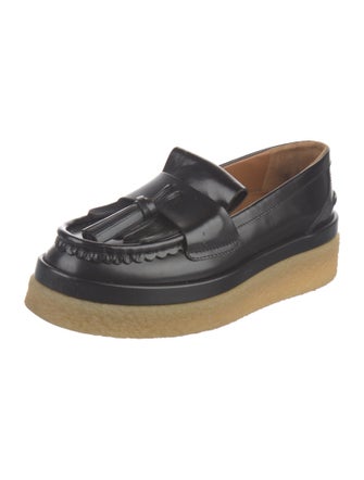 Chloé Leather Tassel Accents Loafers